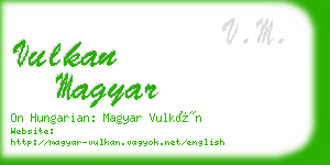 vulkan magyar business card